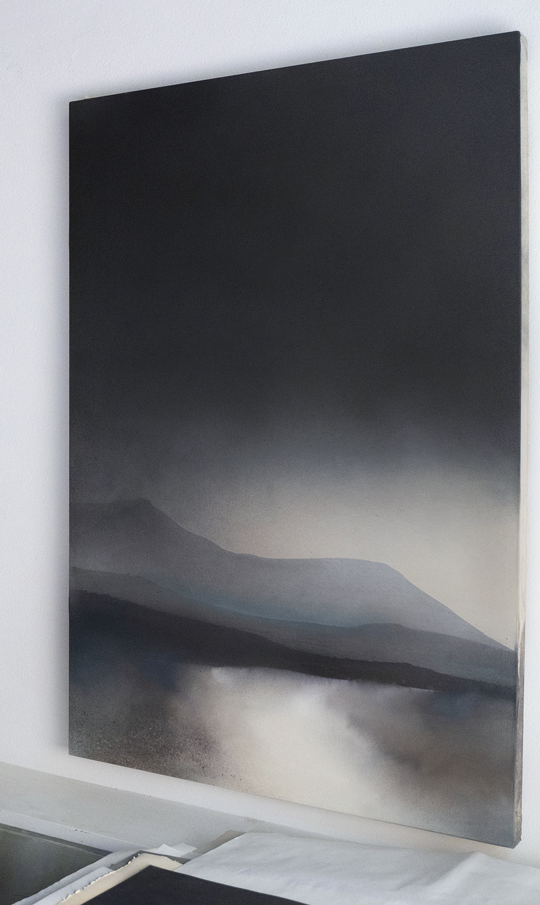 Evanescent moments | Sabrina Garrasi, Original painting The painting captures a landscape at the edge of disappearance - view 2
