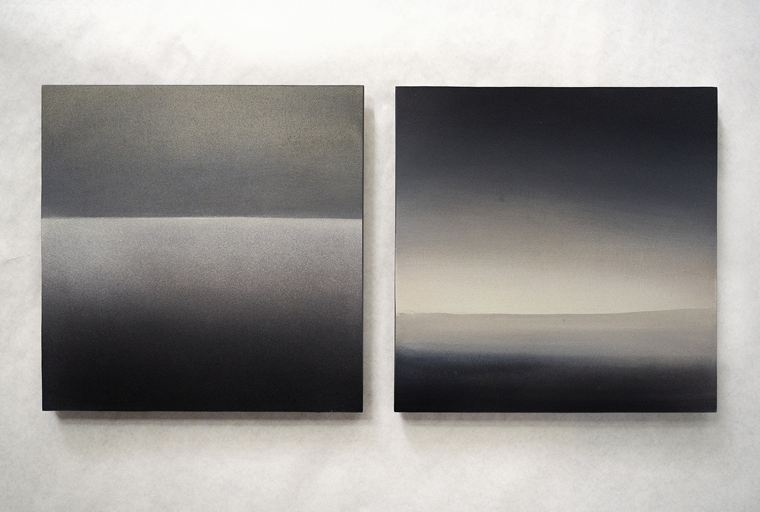 Paesaggi fluttuanti - Diptych | Sabrina Garrasi, Original paintings / Diptych Materials: Acrylic and ink on 100% cotton paper - 6 - view 2