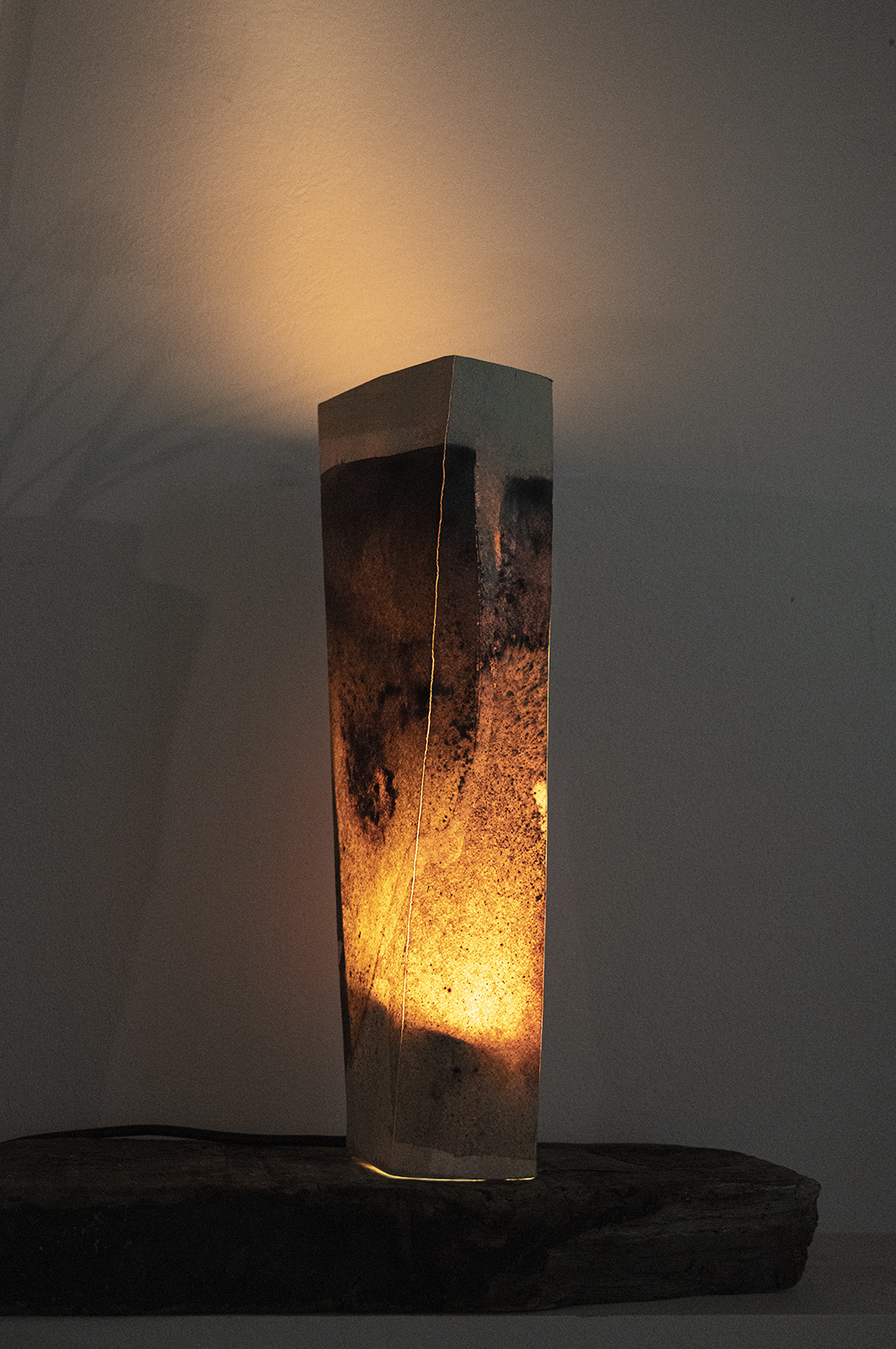 Light in the Painting 2 | Sabrina Garrasi, Lamp handmade from an old abstract painting - view 2